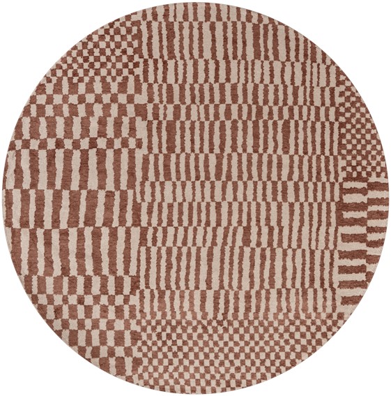 Dywan BERBER Ksar Round 9653 240x240 cm Szary/Brązowy