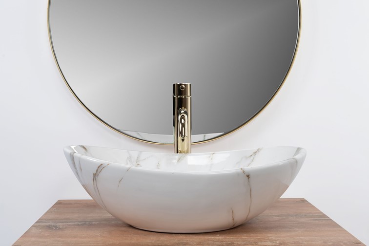 Umywalka Nablatowa ROYAL MINI AIAX SHINY Biały