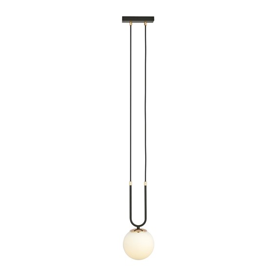 Lampa Wisząca GLAM 1 Czarny/Opal