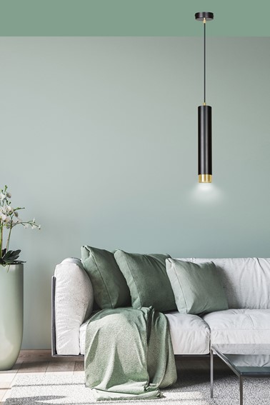 Lampa Wisząca KIBO 1 Czarny/Złoty