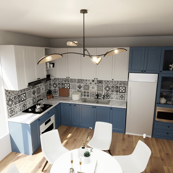 Lampa Wisząca LOTUS 4 Czarny/Naturalny