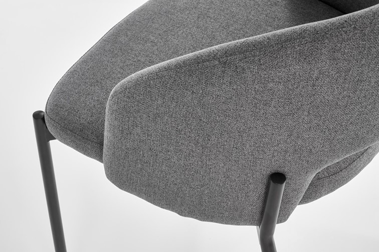 Zestaw 6x Krzesło K373 Czarny/Popielaty