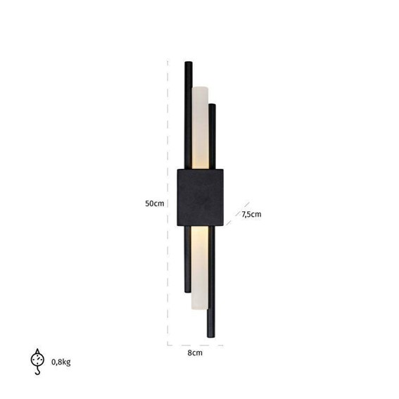 Lampa Ścienna MYLAS Czarny