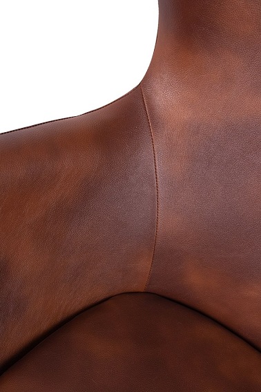 Fotel EGG Szeroki PU Brąz/Koniak