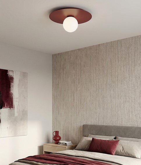 Lampa Sufitowa SOLAR 1 Burgundowy/Biały