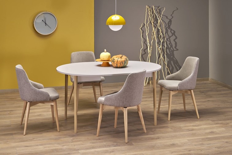 Stół Rozkładany PIVOT (102-142)x102 Kaszmir/Naturalny