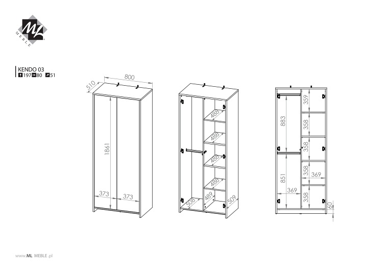 Szafa KENDO 03 Biały