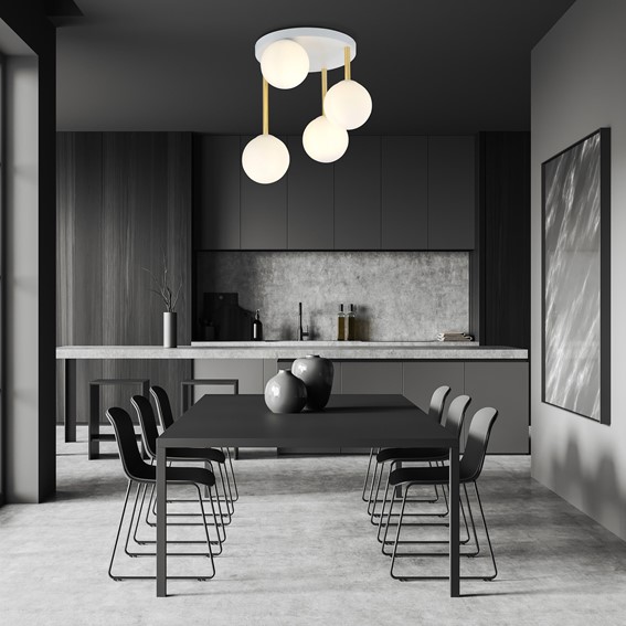 Lampa Sufitowa DOLCE 4 Biały/Opal