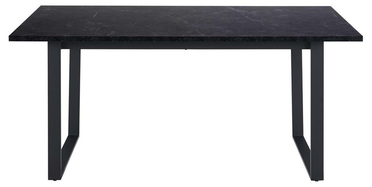 Stół AMBLE 160x90cm Czarny Marmurowy