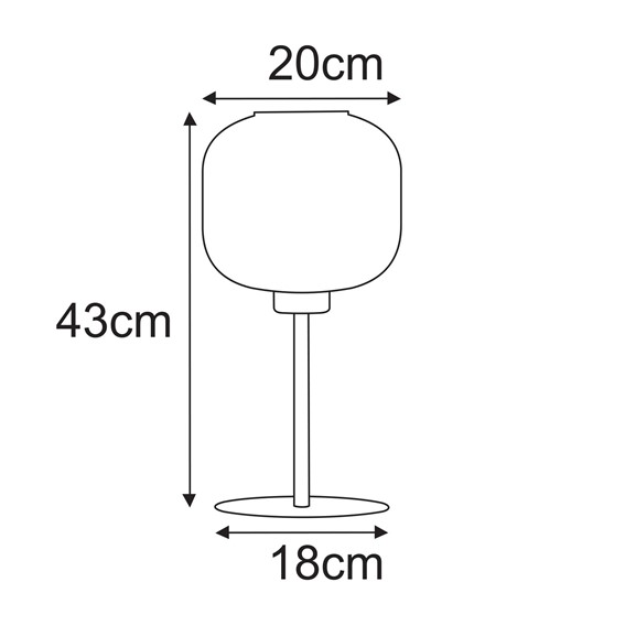 Lampa Stołowa SPARTA K-5646 Biały/Czarny