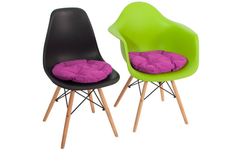 Okrągła Poduszka na Krzesło Ofelia 36cm Fuksja