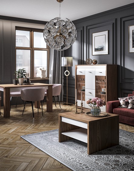 Ławostolik DALLAS 16 Orzech Naturalny/Biały