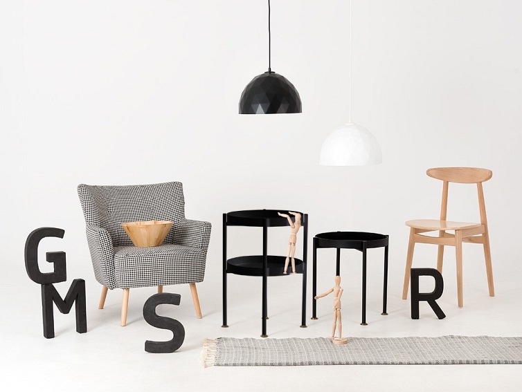 Stolik Hanna Metal 2-F 40x60 Czarny