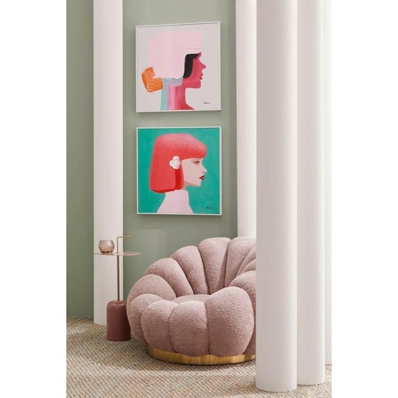 Fotel Obrotowy FLOREL Różowy