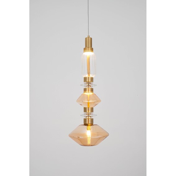 Lampa Wisząca VASO Złoty/Transparentny