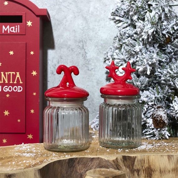 Słoik z Pokrywką w Kształcie Rogów Czerwonych