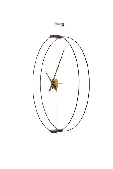 Zegar Ścienny DOBLE RING 14x60x80 Czarny/Brązowy