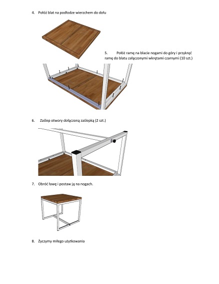 Ława LORAS C  60x60 Okleina Naturalna Dąb/Czarny