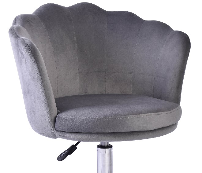 Fotel Obrotowy ROSE Velvet Szary Bluvel 14