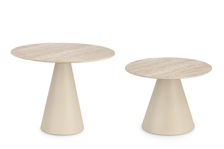 Zestaw Stolików Kawowych HARDY Beżowy