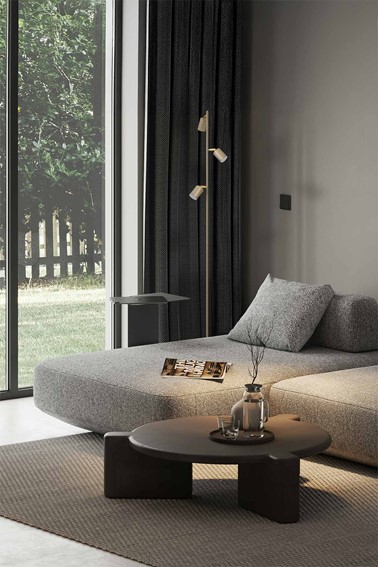 Lampa Podłogowa MATI K-5825 Beż/Złoty