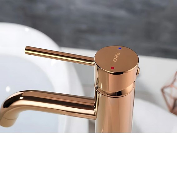 Bateria Umywalkowa Wysoka LUNGO Miedź