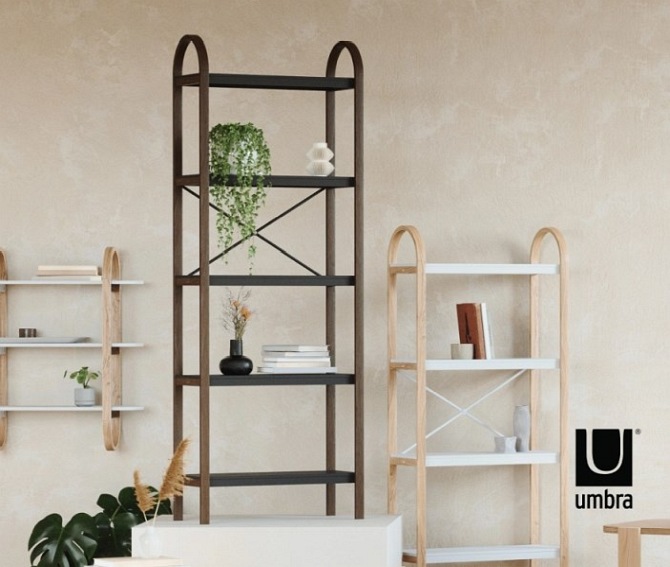 Półka Pięciopozimowa BELLWOOD Czarny Orzech