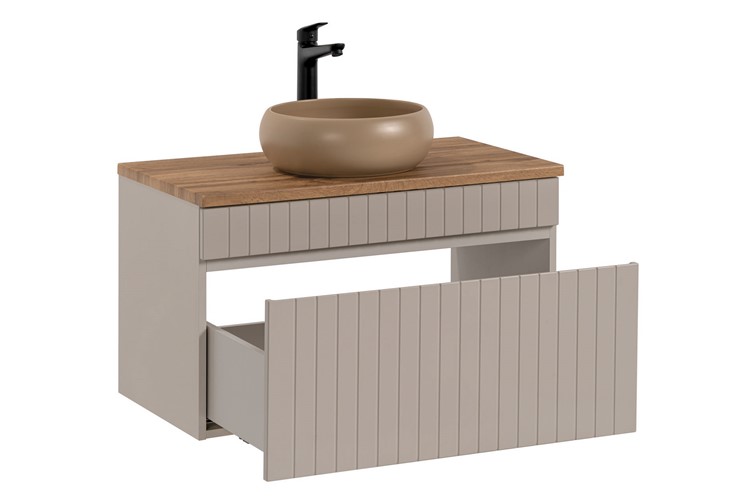 Zestaw ICC B WIKI-MC 80cm (Szafka + Blat+ Umywalka) Kaszmirowy