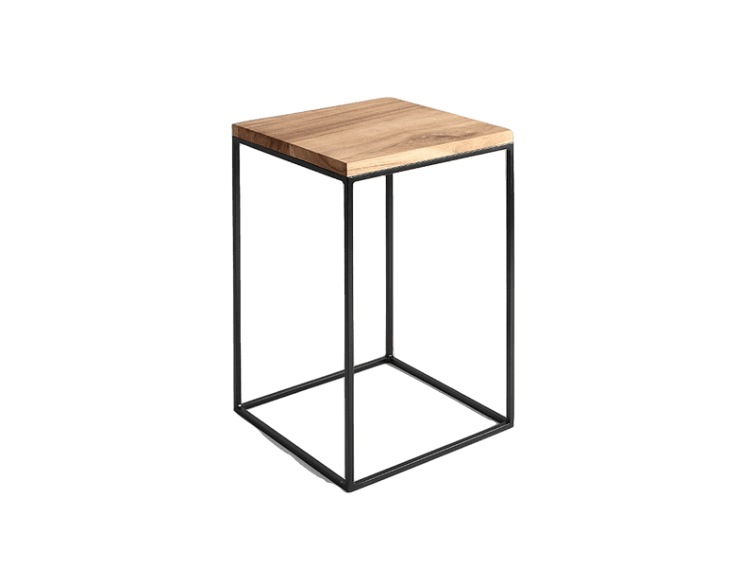 Stolik Tensio Solid Wood 30x30x60 Dąb/Czarny