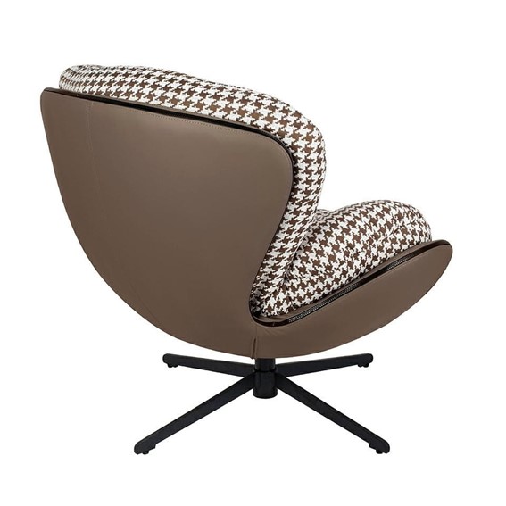 Fotel Obrotowy HIPPO Brązowa Pepitka