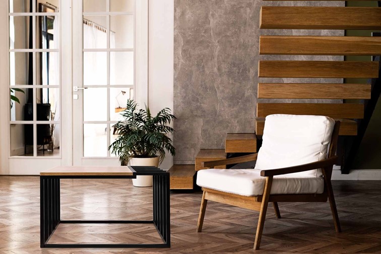 Stolik KAJA HOME KS-27 Czarny/Dąb