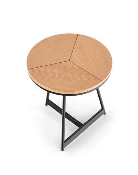 Ława KARIDA-S fi45 Dąb Naturalny/Czarny