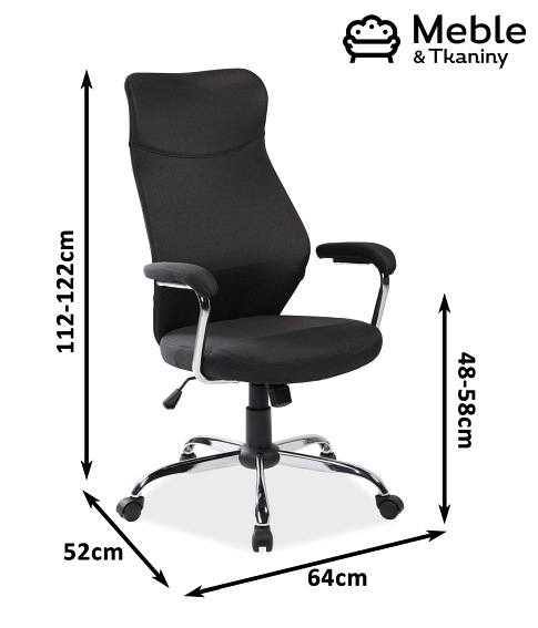 Fotel Obrotowy Q-319 Czarny