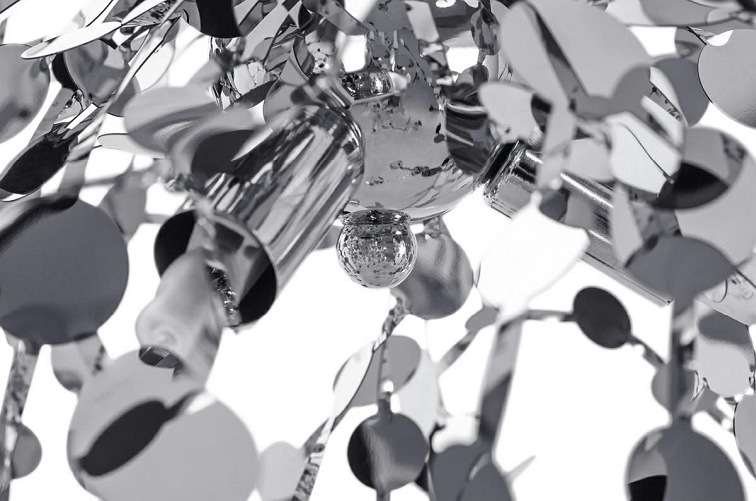 Lampa wisząca MONETE SINGLE chrom - metal