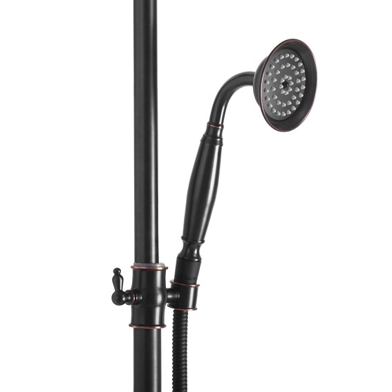 Zestaw Natryskowy BERGAMO Czarny Przecierany