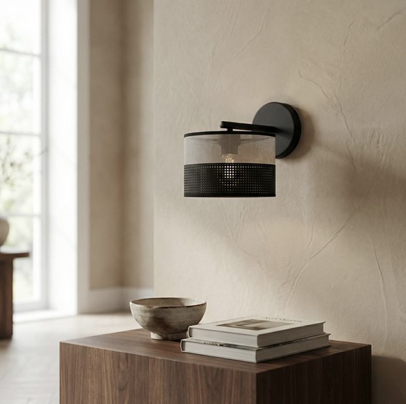 Kinkiet KARBON K1 Czarny/Szary