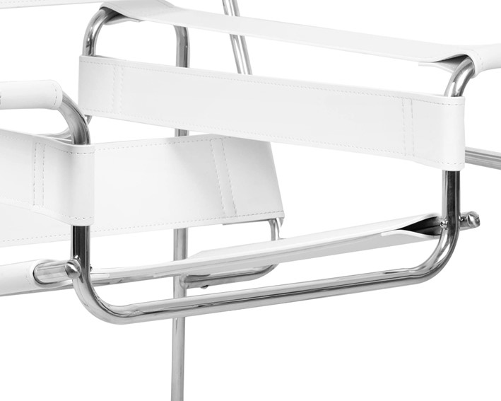 Fotel IVAN Biały/Chrom