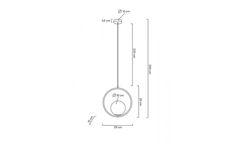 Lampa Wisząca AURELIA 25 Złoty