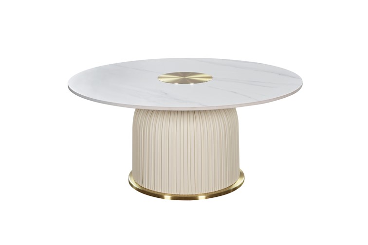 Stolik MODIG M72 fi80 Biały/Złoty