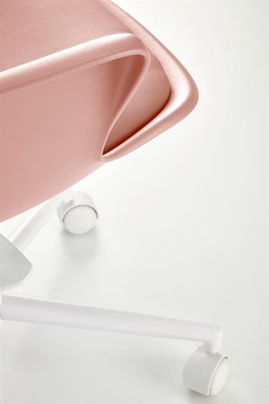 Fotel Młodzieżowy GASLY Biały/Różowy