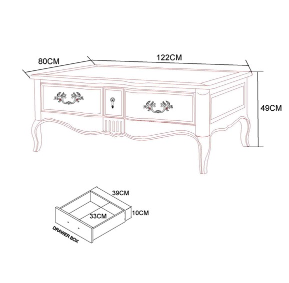 Stolik VENEZIA BIANCO VEB809K Beżowy/Brązowy