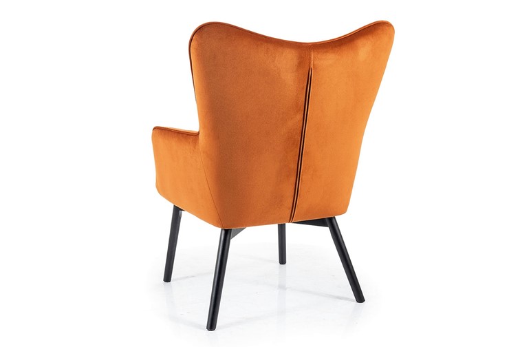 Fotel CARMEN Velvet Czarny/Cynamon Bluvel 4215