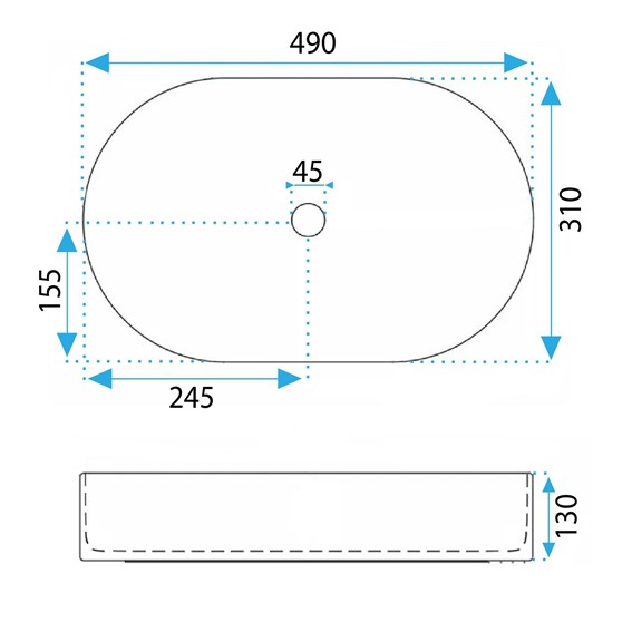 Umywalka Nablatowa VANDA 48 Pistacjowy