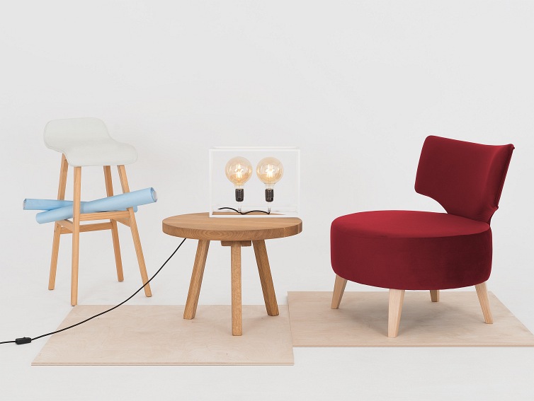 Fotel Flippin 75x60x75 Soczysta Żurawina/Naturalny