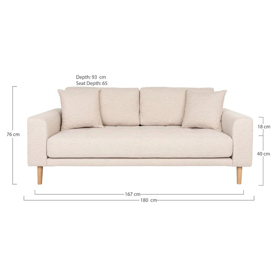 Sofa LIDO Beżowy/Naturalny