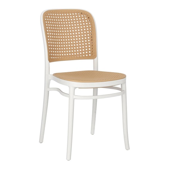 Krzesło Antonio 53x40x84 Biały/Brązowy