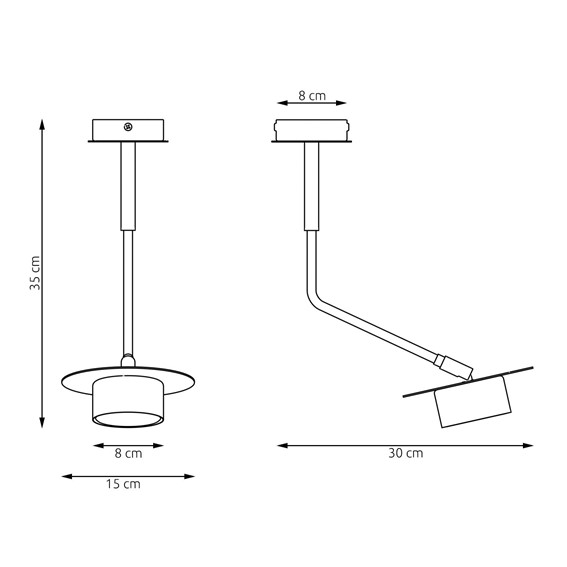 Lampa Sufitowa MIZU 1 Czarny