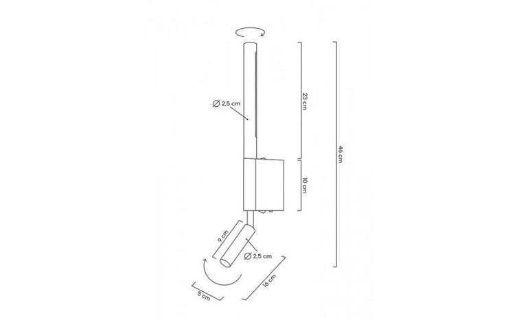Lampa Ścienna PERISCOPE Czarny