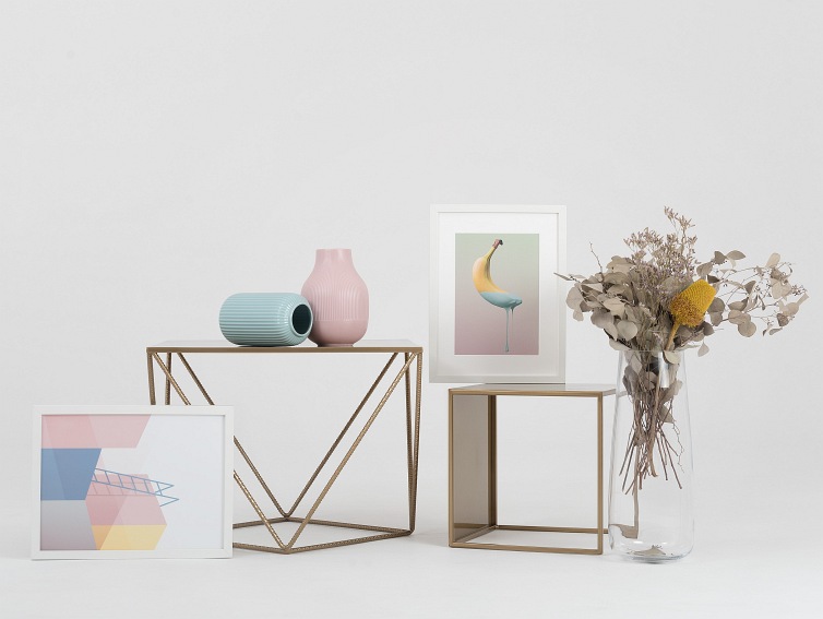 Stół Kawowy Daryl Metal 60x60 Złoty