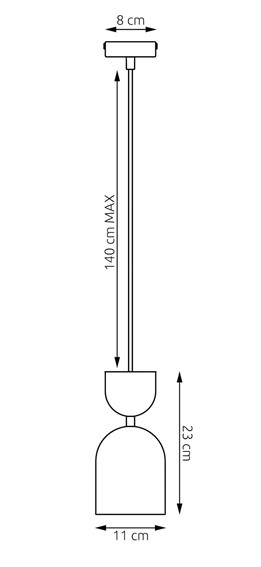 Lampa Wisząca GAUDI 1 Czarny/Burgundowy
